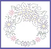 AB3343 Floral Wreath Quilt