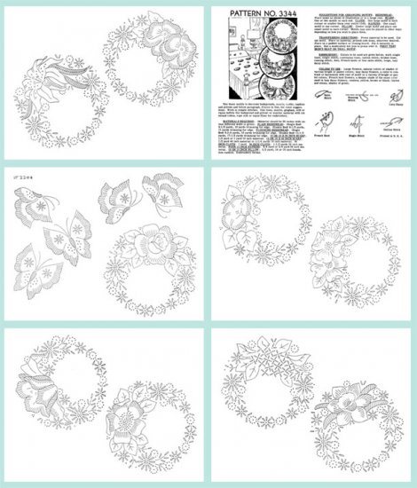 AB3343 Floral Wreath Quilt - Click Image to Close