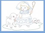 AB7323XL Mary Had a Little Lamb & Little Bo Peep Picture / Quilt