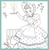 AB3123 Busy Sunbonnet Girl Pets