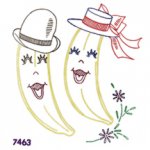 AB-7463 6 Happy Fruit Couples in Hats
