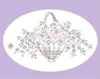 AB7208 Birds Florals Baskets