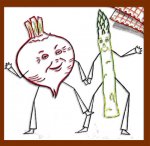 SK2168 Crazy Vegetable Couples for Dish Towels