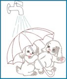 SP169 Darling Dog Duo Kitchen Towels