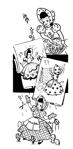 AB3123 Busy Sunbonnet Girl Pets - Click Image to Close
