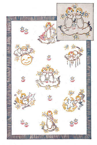 SK117 Sweet Angel Moon Quilt - Click Image to Close