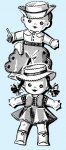 KM2583 Cowboy & Cowgirl Dolls