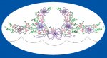 LW721 Baskets & Bows Floral Pill Crochet & Embroidery Pillowcase LW721 Baskets & Bows Floral Pill Crochet & Embroidery Pillowcase