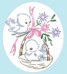 LW597 Baby Blue Birds Nest