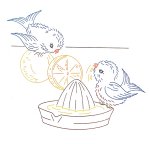 AB7017 Lemonade Bluebird Couple