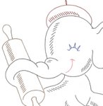 LW528 French Chef Elephant