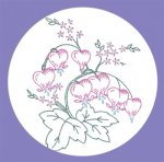 LW582 Pansies Lilacs and Bleeding Hearts Flower Designs