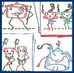 M1478 Kitchen Revue Dancing Dishes Parasol Teapot M1478 Kitchen Revue Dancing Dishes Parasol Teapot