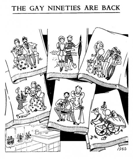 KM1965 Gay Nineties are Back Couple Bike Swimming