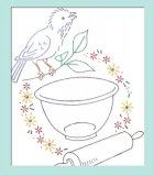 AB7357 Kitchen Bluebirds Floral