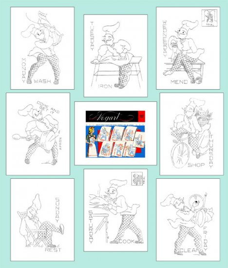 V137 Lively Chefs for Towels - Click Image to Close