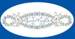 AB7404 Goodnight Bunnies Rabbits Floral Baby Border AB7404 Goodnight Bunnies Rabbits Floral Baby Border