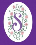 LW587 Floral Monogram Initials