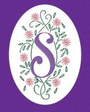 LW587 Floral Monogram Initials