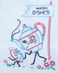 V237 Animated Kitchen Motifs Vintage Vogart Embroidery