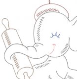 LW528 French Chef Elephant