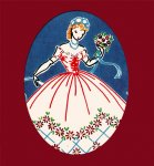 V222XL A Lovely Bridesmaid to Decorate Your Lovely Linens
