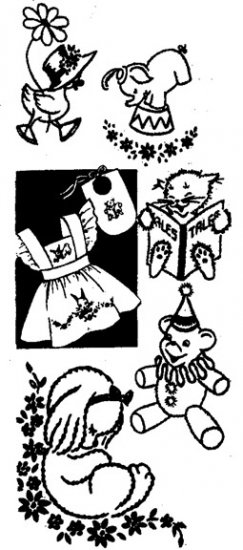 LW649 Darling Animal Nursery Motifs for Baby and Child