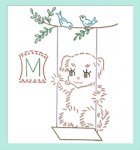 RL3604 Puppy DOW Tea Towel
