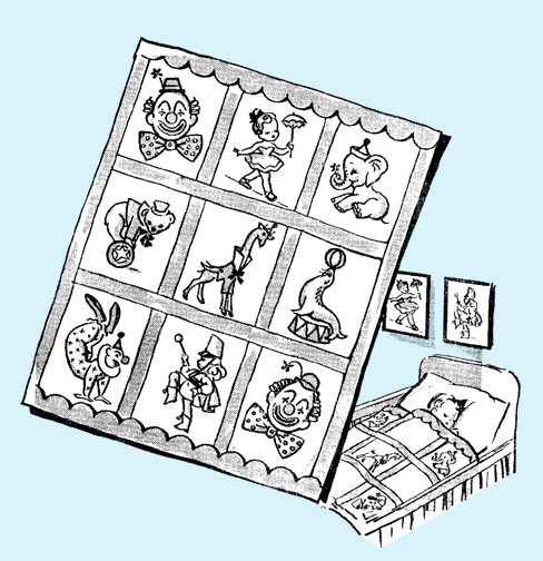 KM2377 Circus Fun Crib Quilt - Click Image to Close